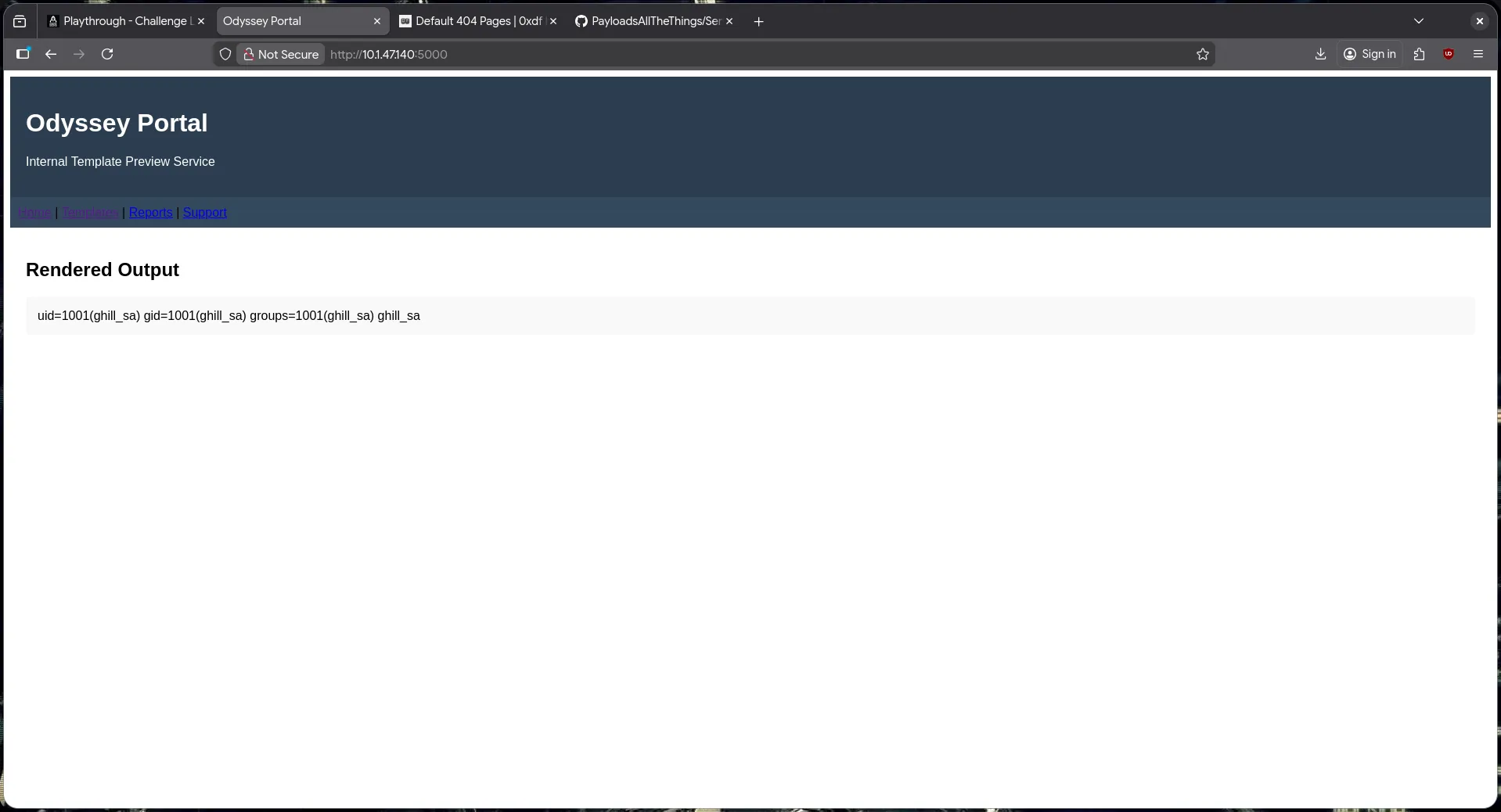 RCE Via SSTI Confirmed