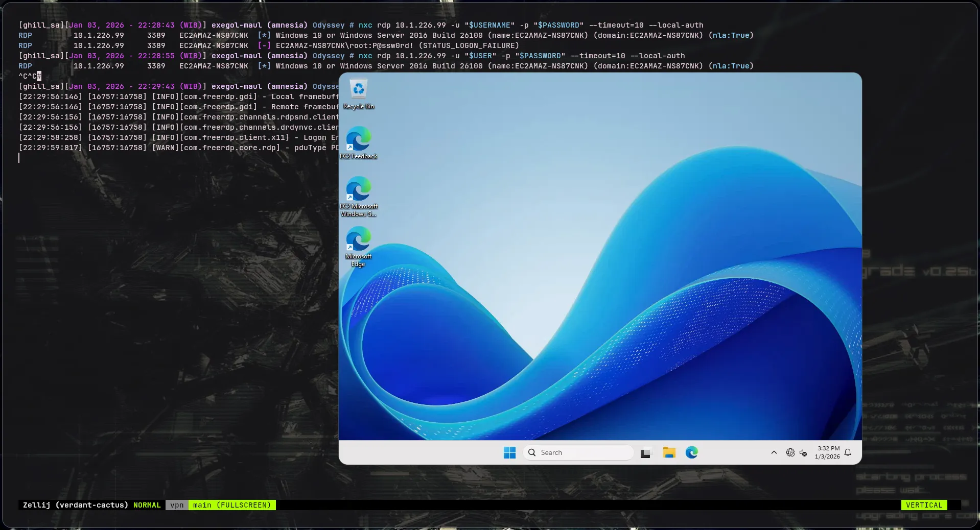 RDP Connection Success